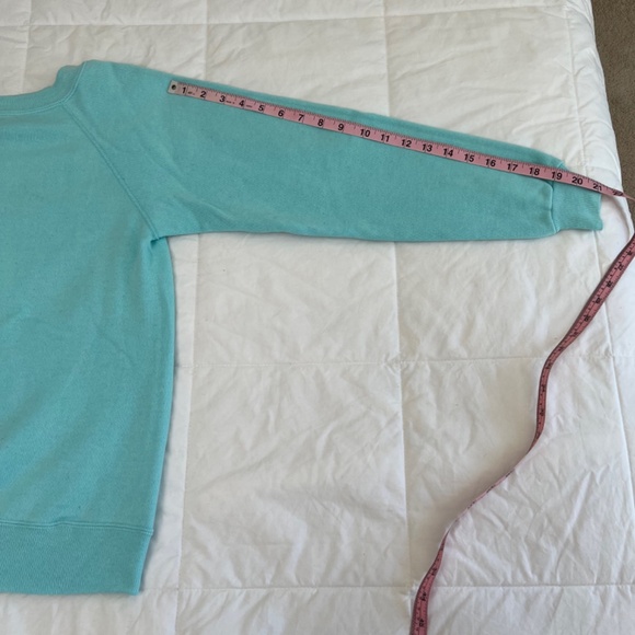Vintage Hanes Her Way Teal Seafoam Crewneck Sweatshirt Size S - Picture 5 of 7